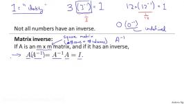 Machine learning W1 18 Inverse and Transpose