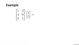 Machine learning W1 15 Matrix Vector Multiplication