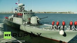 Russia Iranian warships join Caspian flotilla at Astrakhan port