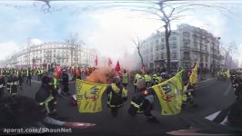 Flames of protest in 360 Firefighters take to Paris streets for anti austerity rally