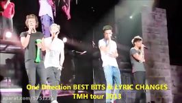 One Direction BEST BITS LYRIC CHANGES TMH tour 2013