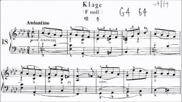 ABRSM Piano 2017 2018 Grade 4 B4 B4 Gurlitt Klage Lament Op.201 No.18 Sheet Music