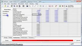 فیلم آموزشی طراحی برج تقطیر نرم افزار Aspen HYSYS