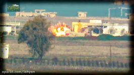 جیش العزة تدمیر عربة BMB على حاجز الصخر بصاروخ تاو