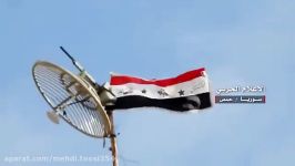 اهتزاز پرچم سوریه به فراز قلعه تدمر