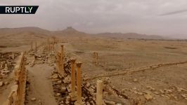 Drone buzzes Palmyra as Syrian army fights to retake nearby mountains EXCLUSIVE