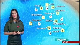 Behnaz Akhgar  BBC Wales Weather 07Nov2016 HD
