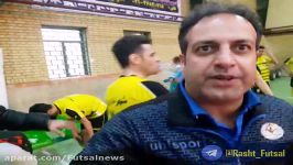 شادی بعد پیروزی بازیکنان فوتسال شهرداری رشت