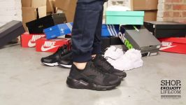 Nike Air Huarache Run Ultra BR Black  Black On feet Video at Exclucity