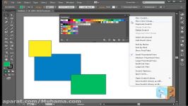 آموزش تصویری Illustrator CC  تنظیمات پنل Swatch