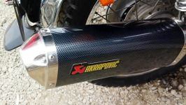 Akrapovic CBR exhaust on Honda CG 125