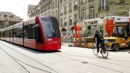 Tram line construction Bern Switzerland