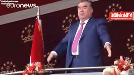رقص پایکوبی رئیس جمهور تاجیکستان در مراسم نوروز