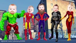 Superhero Hulk Spiderman Ironman Batman Little Babies Finger Family Songs Nursery Rhymes Lyrics