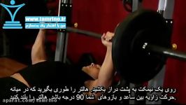 آموزش حرکت پرس سینه هالتر دست میانه Barbell Bench Press  Medium Grip