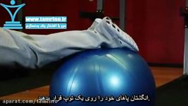 آموزش حرکت شنا پا روی توپ Push Ups With Feet On An Exercise Ball