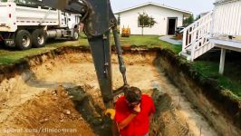 Time lapse of an in ground vinyl liner swimming pool installation