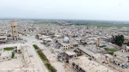 تصاویر هوایی النصره شهر اشغال شده صوران در شمال حماه