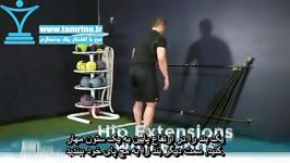 آموزش کشش باسن بند ایستاده Hip Extension with Bands