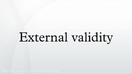 External validity