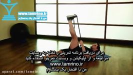 آموزش حرکت کشش پشت ران درازکش بند Hamstring Stretch