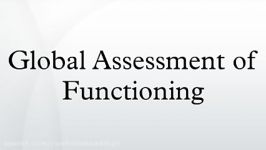 Global Assessment of Functioning