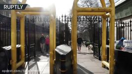 RAW Metal barricades installed in central London following Westminster attack