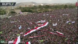 Thousands rally in Sanaa Yemen against Saudi led airstrikes