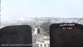 دفع هجوم تروریستاى جبهة النصره درمنطقه المنشیه درعا 1