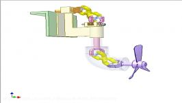 Azimuth thruster with universal joints