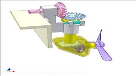 Azimuth thruster with bevel gear drives