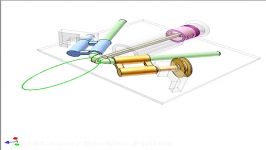 Spatial double crank slider mechanism