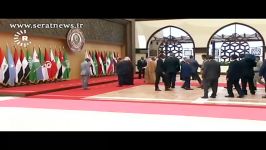 لحظه زمین خوردن رییس جمهور لبنان در اتحادیه عرب