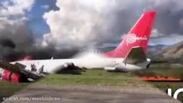 Peruvian Airlines plane bursts into flames midair in crash