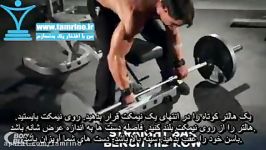 آموزش حرکت هالتر خمیده ایستاده روی نیمکت Straight Bar Bench Mid Rows