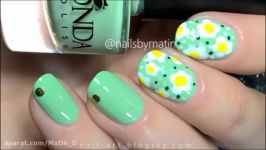 طراحی ناخن فلورال آسون Easy floral nail art