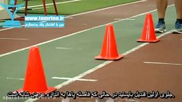 آموزش حرکت پرش روی قندیل Front Cone Hops or hurdle hops