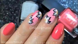 طراحی ناخن فلورال Cute Flower nail art