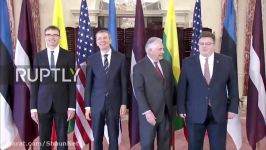 Tillerson and Baltic FMs pose for family photo in DC