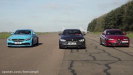 BMW M3 v Mercedes AMG C63 S v Alfa Romeo Giulia QV  DRAG RACE BRAKE