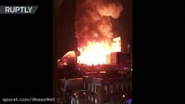 5 alarm fire rages near downtown Raleigh North Carolina