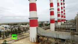 RAW Drone flies over Aleppo thermal power plant recently retaken from ISIS