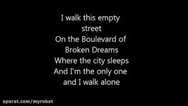 Green Day Boulevard of Broken Dreams lyrics