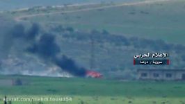 انهدام ماشین جبهه النصره توسط ارتش سوریه درعا