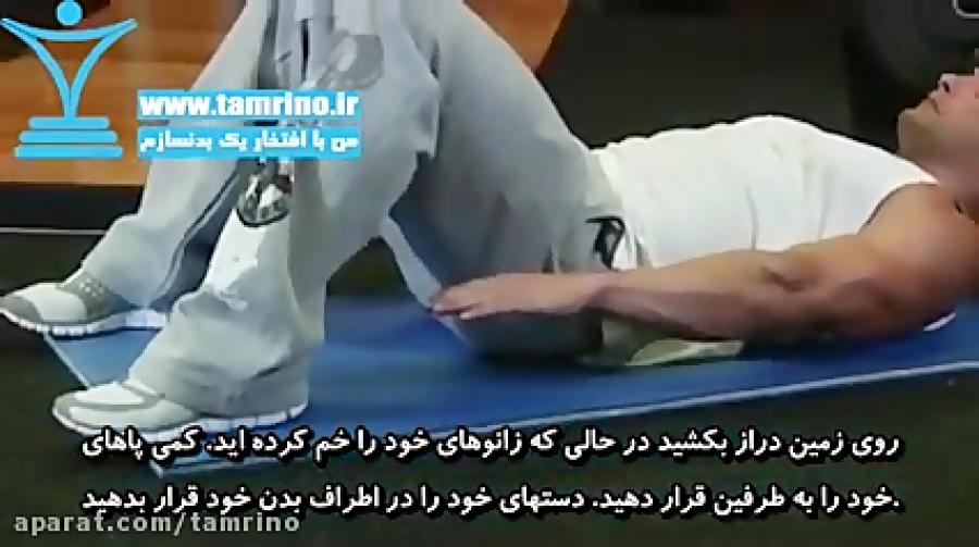 آموزش حرکت بدنسازی تماس متناوب پاشنه Alternate Heel Touchers