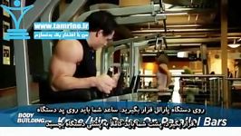 آموزش حرکت شکم خلبانی KneeHip Raise On Parallel Bars