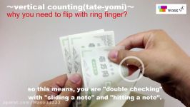 How to count money cash bills in Japan  Vertical Counting Tate Yomi
