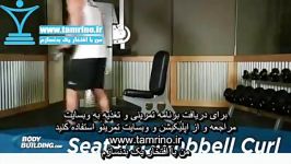 آموزش حرکت جلو بازو دمبل نشسته Seated Dumbbell Curl