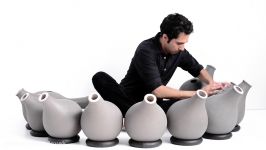 A chromatic set of Doyek Udu Drums by Shayan Fathi