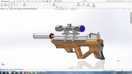 Air gun pcp style bullpup t4 projeto de carabina pcp